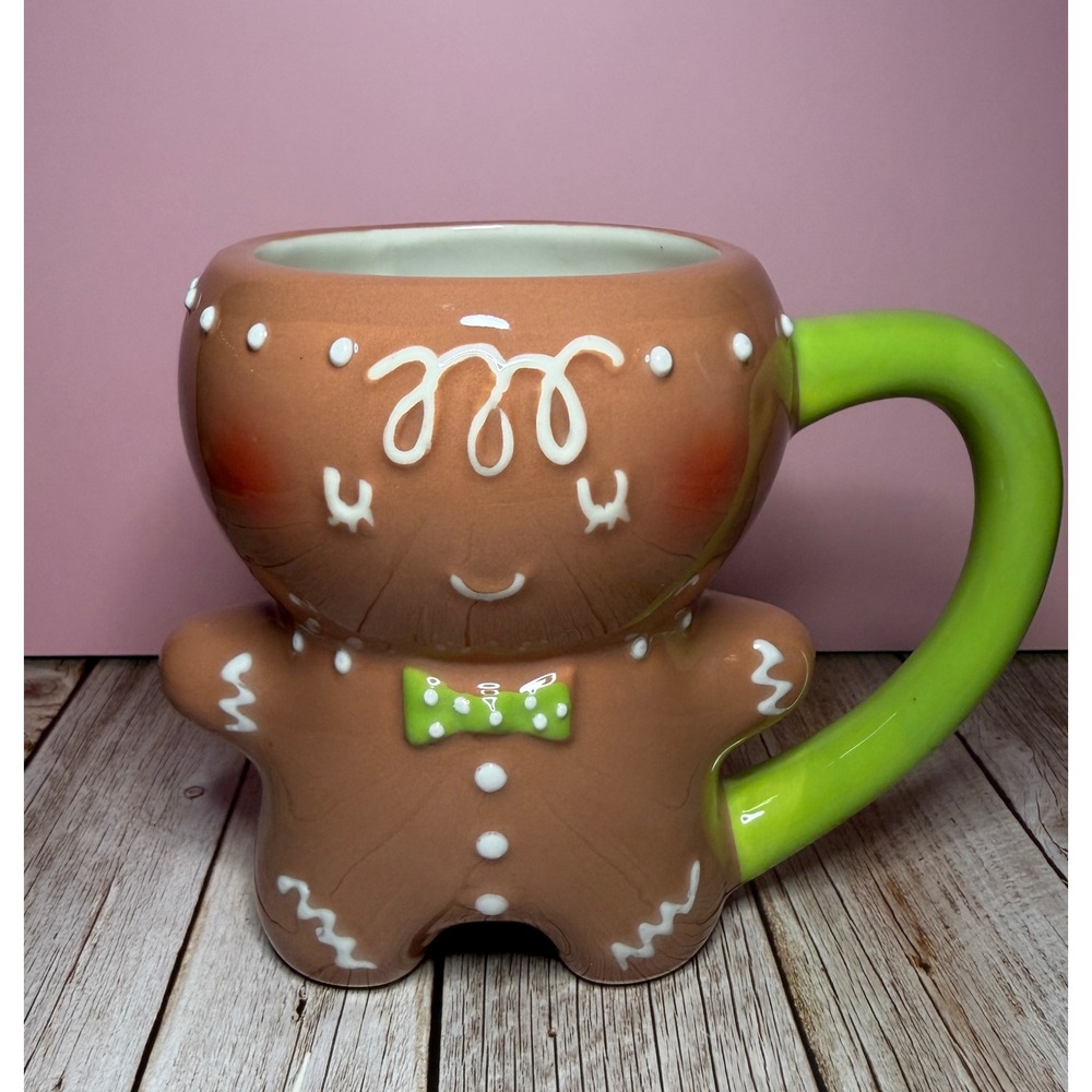Threshold Gingerbread Man Mug Brown Excellent Holiday Festive Ceramic